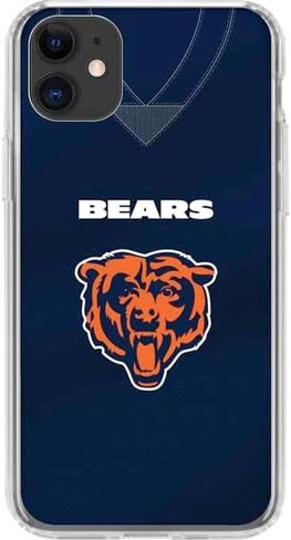 Skinit Clear Phone Case Compatible with iPhone 11 - Officially Licensed NFL Chicago Bears Team Jersey Design in Saudi Arabia