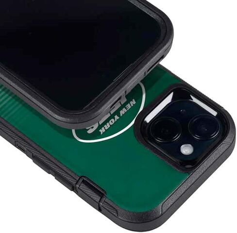 Skinit Decal Phone Skin Compatible with OtterBox Defender iPhone 14 - Officially Licensed NFL New York Jets Breakaway Design in Saudi Arabia
