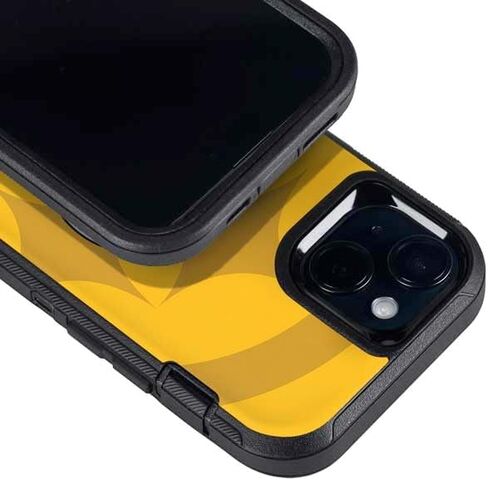 غلاف هاتف Skinit متوافق مع OtterBox Defender iPhone 14 - تصميم رؤية مزدوجة مرخص رسميًا من NFL Pittsburgh Steelers in Saudi Arabia