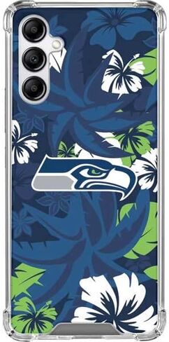 Skinit Clear Phone Case Compatible with Galaxy A14 5G - Officially Licensed NFL Seattle Seahawks Tropical Print Design in Saudi Arabia