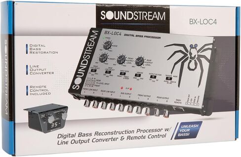 Soundstream Premium Bass Processor with Line Driver/Line Converter for Car Audio – High Voltage Output, Noise-Free Signal Boost, OEM Car Stereo to RCA Line Level Conversion (BX-LOC1) in Saudi Arabia
