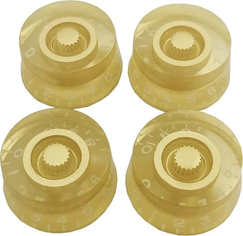 Electric Guitar Top Hat Knobs Speed Volume Tone Control Knobs Compatible with Les Paul LP Style Electric Guitar Parts Replacement Set of 4Pcs Black. in Kuwait