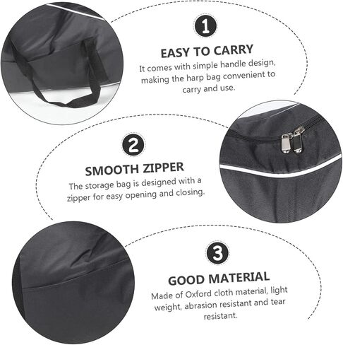 Lyre Harp Carrying Bag and Instrument Pouch for String Lyre Portable Music Storage Fine Workmanship and Protective Design for Travel and Storage in Saudi Arabia