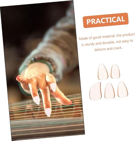 Sosoport 5 قطعة Guzheng آلة موسيقية يختار حماة الإصبع Guzheng حارس الاصبع لممارسة الأداء سهل الاستخدام in Saudi Arabia