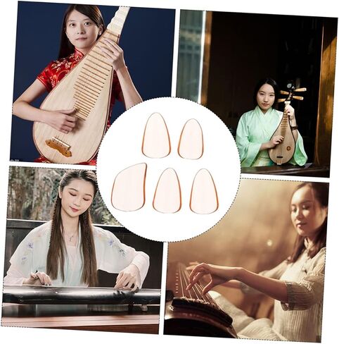 Sosoport 5 قطعة Guzheng آلة موسيقية يختار حماة الإصبع Guzheng حارس الاصبع لممارسة الأداء سهل الاستخدام in Saudi Arabia