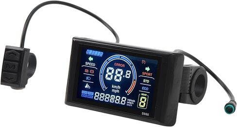 Dioche Electric Bicycle S966 LCD Display Panel Lightweight 24-72V for Easy Installation on 22.2mm Handlebars with Enhanced Visuals in Saudi Arabia