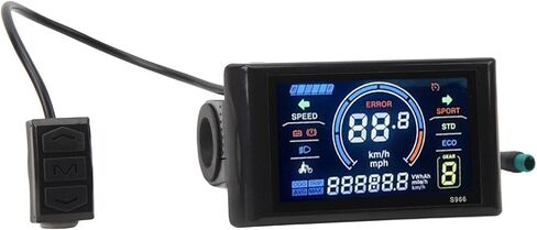 Dioche Electric Bicycle S966 LCD Display Panel Lightweight 24-72V for Easy Installation on 22.2mm Handlebars with Enhanced Visuals in Saudi Arabia