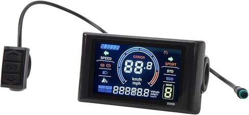 Dioche Electric Bicycle S966 LCD Display Panel Lightweight 24-72V for Easy Installation on 22.2mm Handlebars with Enhanced Visuals in Saudi Arabia