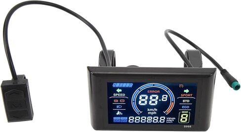 Dioche Electric Bicycle S966 LCD Display Panel Lightweight 24-72V for Easy Installation on 22.2mm Handlebars with Enhanced Visuals in Saudi Arabia