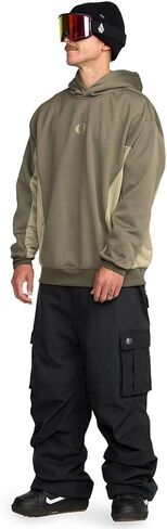 Volcom Men's Vital Fleece Riding Hoodie – Water-Repellent Sweatshirt with Storm Hood & Thumbholes in Saudi Arabia