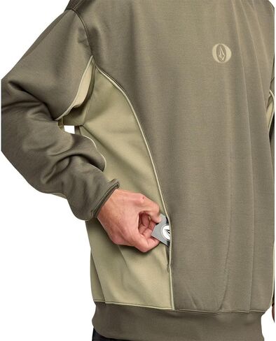 Volcom Men's Vital Fleece Riding Hoodie – Water-Repellent Sweatshirt with Storm Hood & Thumbholes in Saudi Arabia
