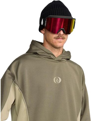 Volcom Men's Vital Fleece Riding Hoodie – Water-Repellent Sweatshirt with Storm Hood & Thumbholes in Saudi Arabia