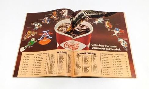 1968 Los Angeles Rams at San Diego Chargers AFL Football Program 8-24-68 - NFL Programs in Saudi Arabia