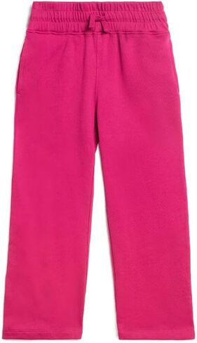 Mightly Girls' Cozy Wide Leg Pants | Organic Cotton Soft Fleece Sweatpants, Comfy Stretch Waistband, Fair Trade Certified in Saudi Arabia