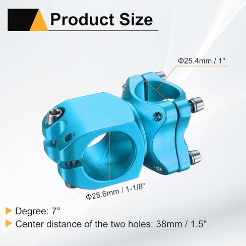 HARFINGTON Bike Stem Aluminum Alloy Bicycle Handlebar Stem with Hex Wrench for Mountain Road Bike BMX MTB Cycling in Saudi Arabia