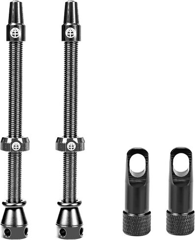 Tubeless Valve Stems 45/65/85 mm, Super Light Alloy Presta Valve Stem Kit with Valve Core Remover Tool, Fits Most Road MTB Rim - Multiple Color and Size Options(1 Pair) in Kuwait