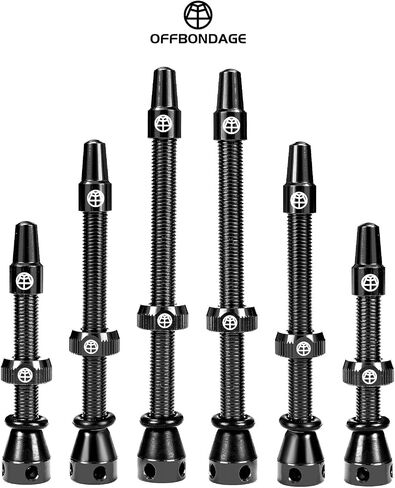 Tubeless Valve Stems 45/65/85 mm, Super Light Alloy Presta Valve Stem Kit with Valve Core Remover Tool, Fits Most Road MTB Rim - Multiple Color and Size Options(1 Pair) in Kuwait