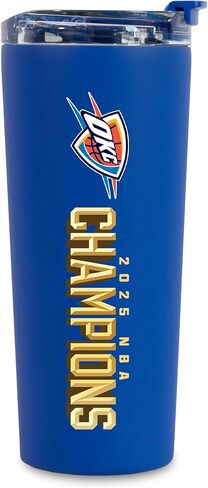 Rico Industries NBA Basketball Oklahoma City Thunder 2025 Champions 24oz Stainless Steel Tumbler with Lid and Dual Functioning Lid in Saudi Arabia