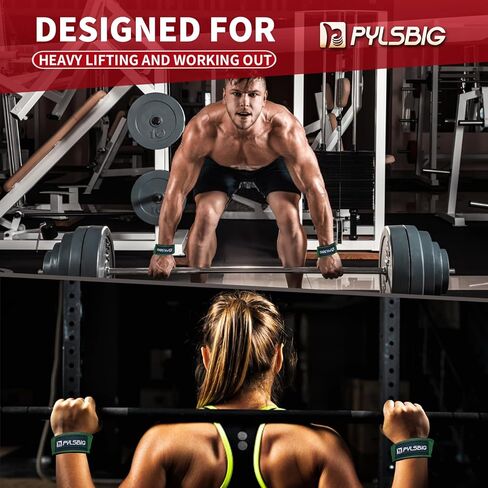 أحزمة رفع، وأشرطة معصم لرفع الأثقال، والتمرين، وكمال الأجسام، ورفع الأثقال والرفع الميت - مع وسادات نيوبرين 5 مم وسيليكون مضاد للانزلاق - دعم إضافي للمعصم لرفع الأثقال للرجال والنساء in Kuwait