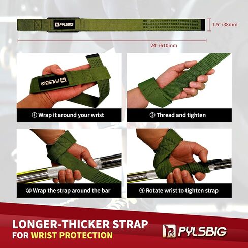 أحزمة رفع، وأشرطة معصم لرفع الأثقال، والتمرين، وكمال الأجسام، ورفع الأثقال والرفع الميت - مع وسادات نيوبرين 5 مم وسيليكون مضاد للانزلاق - دعم إضافي للمعصم لرفع الأثقال للرجال والنساء in Kuwait