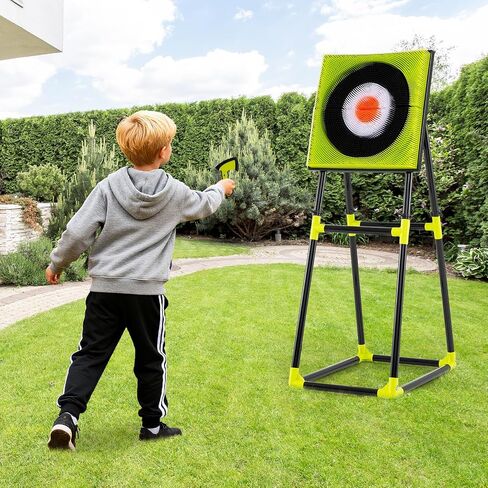 Costzon Axe Throwing Target Game for Backyard, 4 in 1 Kids Throwing Game w/5 Arrows, 3 Throwing Axes, 3 Ninja Darts, 3 Darts, Bristle Target & a Bow -Boys & Girls Indoor Outdoor Carnival Game Gifts in Saudi Arabia
