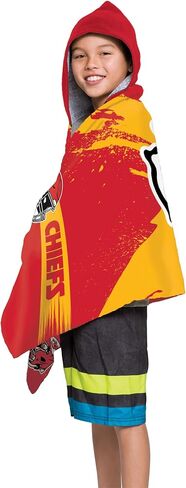 Northwest Kansas City Chiefs NFL Cross Out Youth Hooded Micro Fiber Towel 22 x 51 Inches in Saudi Arabia