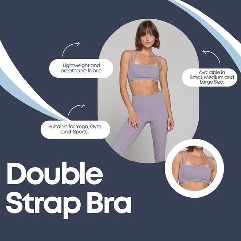 Double Strap Sports Bra for Women – Wireless Padded Bra with Medium to Full Support in Saudi Arabia