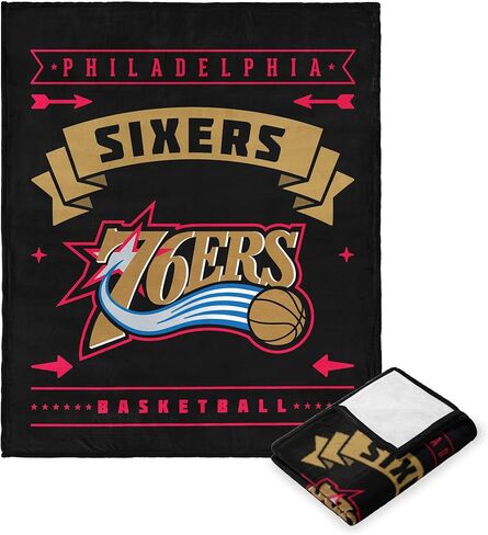 NORTHWEST NBA فيلادلفيا 76ers بطانية حريرية الملمس، 50 بوصة × 60 بوصة، كلاسيكيات الخشب الصلب in Saudi Arabia