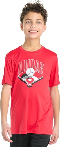adidas Boys' Short Sleeve Polyester Athlete Tee in Saudi Arabia