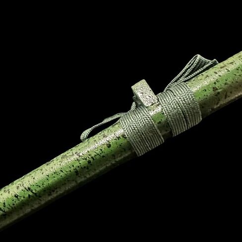 3-Piece Samurai Sword Set with Stand – Green Scabbard Katana, Wakizashi & Tanto, 1095 Carbon Steel Unsharpened Blades, Full Tang, Perfect for Display, Martial Arts Training, Cosplay & Gifts in Saudi Arabia