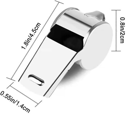 Stainless Steel Sports Whistle Set, 3 Pieces with Lanyard for Coaches and Referees, Ideal for Outdoor Activities in Saudi Arabia