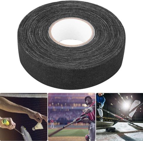 82 FT Hockey Tape, Tennis Badminton Racket Overgrip for Anti Slip and Absorbent Grip Hockey Stick Tapes(Black) in Saudi Arabia
