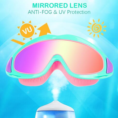 TFJH E 1 Pack Kids Swim Goggles Girls Swimming Goggles for Boys Anti-Fog Waterproof No Leaking 3-12Y in Saudi Arabia