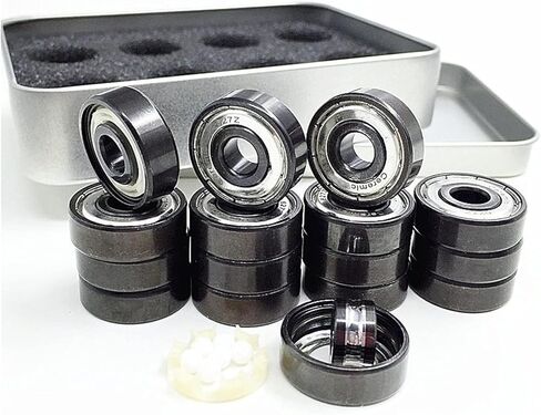 627z Artistic Skate Bearing 7x22x7mm 6 Ceramic Ball Bearing Quad Skates Roller Figure Skating Bearings 627 Abec-11(16pcs Si3n4 627z) (16pcs Zro2 627z) in Saudi Arabia