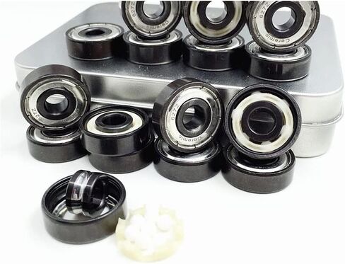 627z Artistic Skate Bearing 7x22x7mm 6 Ceramic Ball Bearing Quad Skates Roller Figure Skating Bearings 627 Abec-11(16pcs Si3n4 627z) (16pcs Zro2 627z) in Saudi Arabia