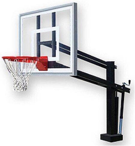نظام كرة السلة First Team HydroShot II من الفولاذ المقاوم للصدأ والأكريليك القابل للتعديل بجانب حمام السباحة44؛ أسود in Saudi Arabia