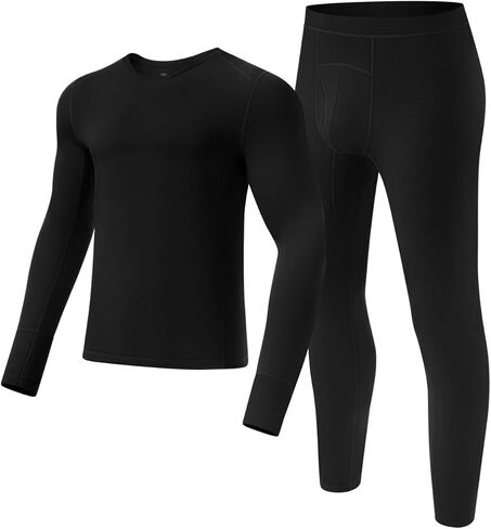 Thermal Underwear for Men - Long Johns with Fleece Lined Winter Warm Base Layer Cold Weather Top Bottom in Saudi Arabia