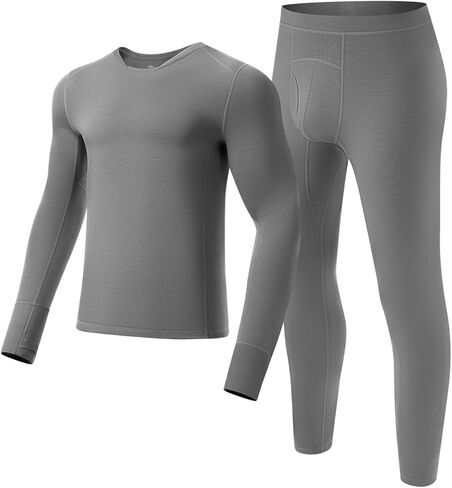 Thermal Underwear for Men - Long Johns with Fleece Lined Winter Warm Base Layer Cold Weather Top Bottom in Saudi Arabia