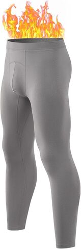 Thermal Underwear Bottoms for Men, Thermo Pants Fleece Lined Leggings Soft Warm Base Layer - Lightweight Long Johns in Saudi Arabia