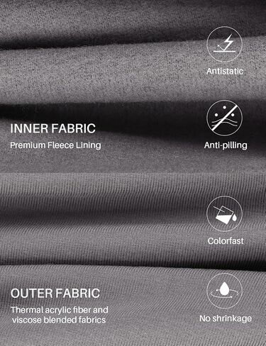 Thermal Underwear Bottoms for Men, Thermo Pants Fleece Lined Leggings Soft Warm Base Layer - Lightweight Long Johns in Saudi Arabia