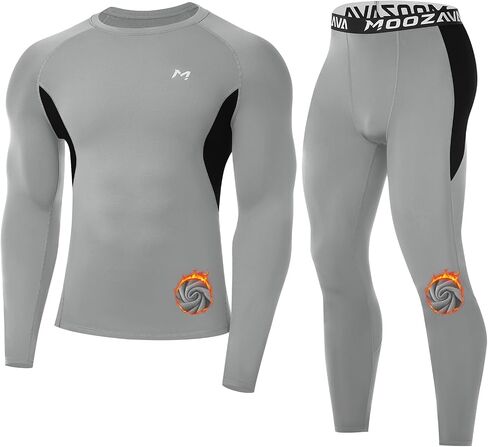 Thermal Underwear for Men Long Johns Fleece Lined Base Layer Set Hunting Gear Cold Weather Top Bottoms Shirt Pants in Saudi Arabia