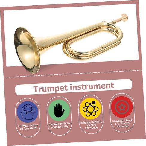 Totority 1pcs Bugle Trumpet Beginner Trumpet Horn Wind Instrument Bugle Plays Taps in Saudi Arabia