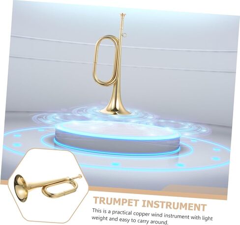 Totority 1pcs Bugle Trumpet Beginner Trumpet Horn Wind Instrument Bugle Plays Taps in Saudi Arabia