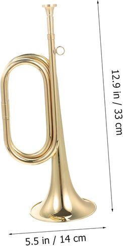 Totority 1pcs Bugle Trumpet Beginner Trumpet Horn Wind Instrument Bugle Plays Taps in Saudi Arabia