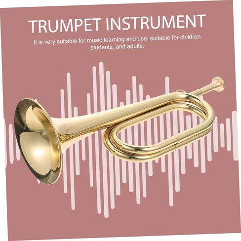 Totority 1pcs Bugle Trumpet Beginner Trumpet Horn Wind Instrument Bugle Plays Taps in Saudi Arabia