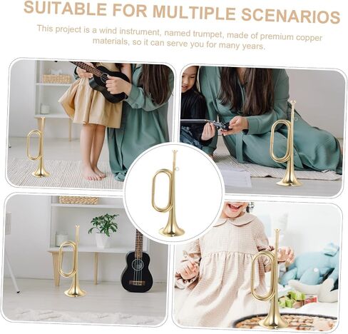 Totority 1pcs Bugle Trumpet Beginner Trumpet Horn Wind Instrument Bugle Plays Taps in Saudi Arabia
