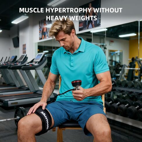 Blood Flow Restriction Bands 4 Pack Set with Pressure Gauge, Professional Grade Arms, Legs Occlusion Bands for Men Women Glutes Workout, Blood Flow Restriction Cuffs, BFR Training Bands Black in Saudi Arabia