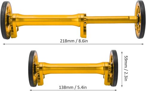 Dilwe Easy Wheels Extension Bar, Easy Wheel Extension High Strength Lightweight Telescopic Folding Rod for Brompton 3sixty(gold) in Saudi Arabia