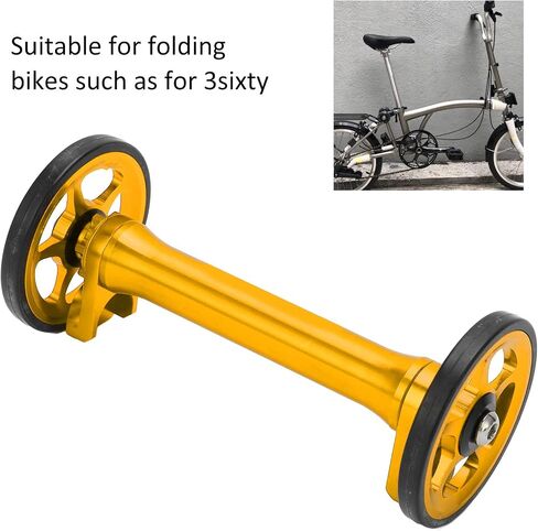 Dilwe Easy Wheels Extension Bar, Easy Wheel Extension High Strength Lightweight Telescopic Folding Rod for Brompton 3sixty(gold) in Saudi Arabia