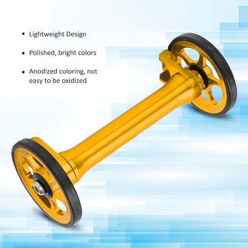 Dilwe Easy Wheels Extension Bar, Easy Wheel Extension High Strength Lightweight Telescopic Folding Rod for Brompton 3sixty(gold) in Saudi Arabia